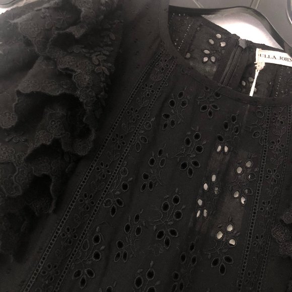 Ulla Johnson Black Embroidered Bea Midi Dress NWT - Picture 6 of 11